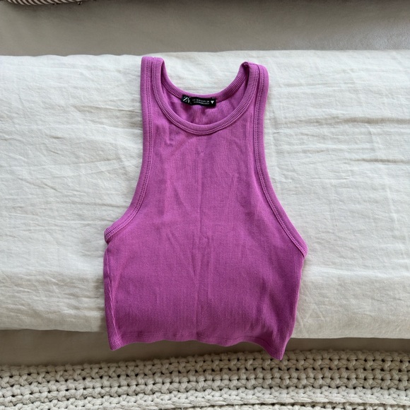 Zara Pink Cropped Tank, size S - Picture 1 of 3